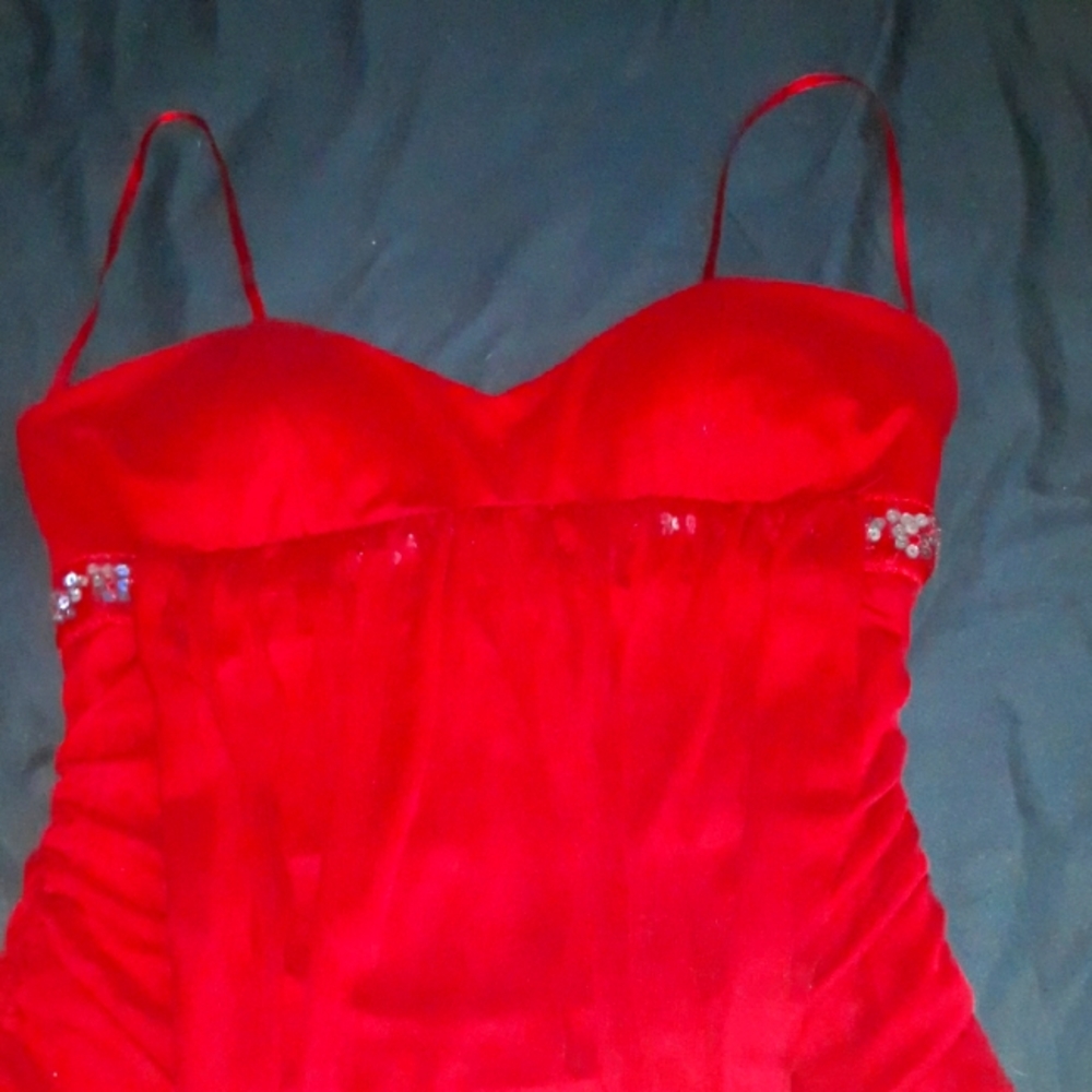 Red Sequin Event Dress-Byer California